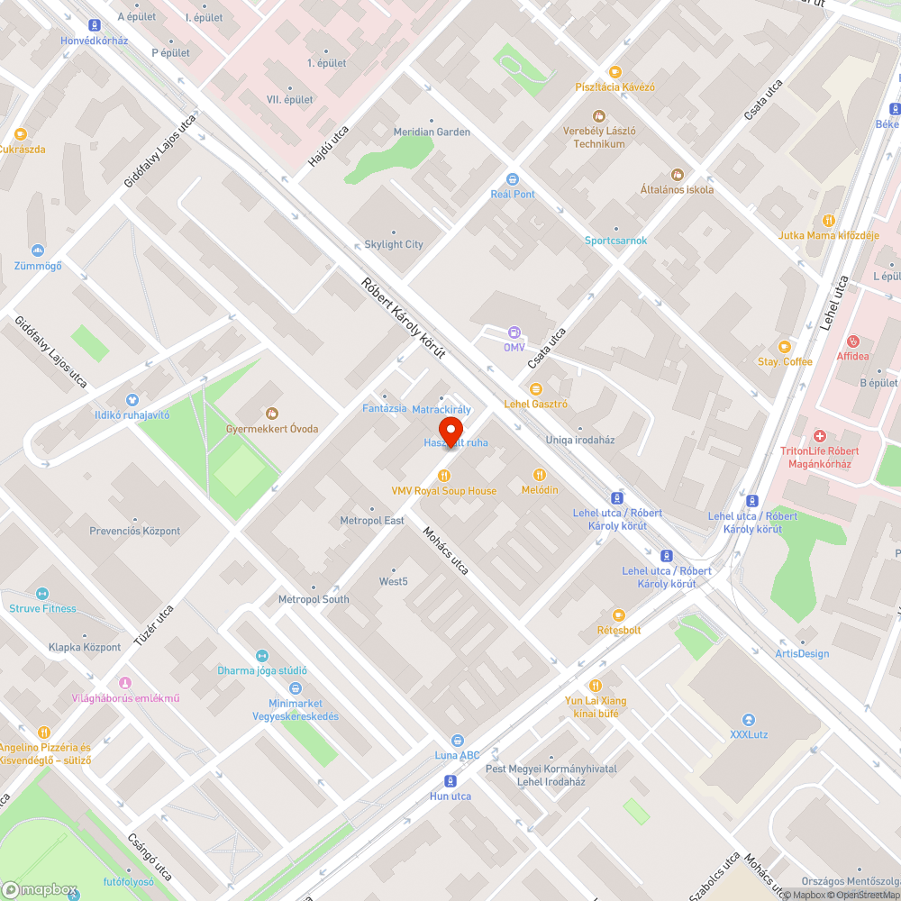 Leszakadt faág bejelentés helye