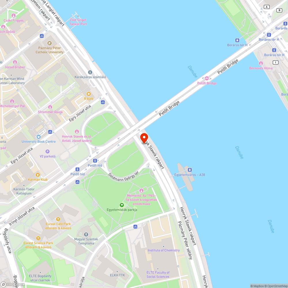 Graffiti (Petőfi híd-A38) bejelentés helye