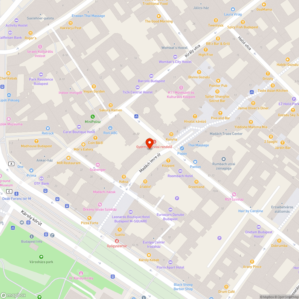 Elhagyott autó bejelentés helye