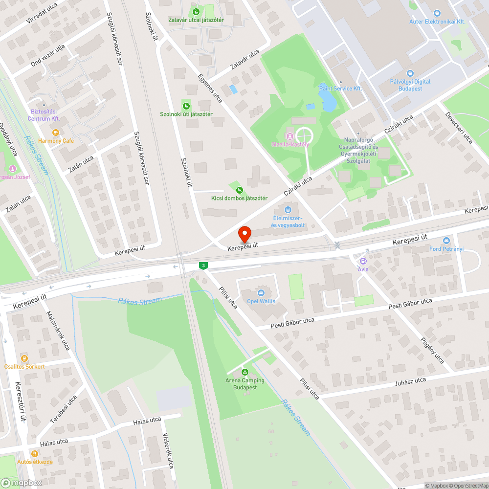 Közlekedési tábla bejelentés helye