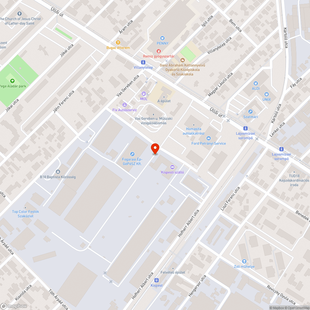 Elhagyott autók bejelentés helye