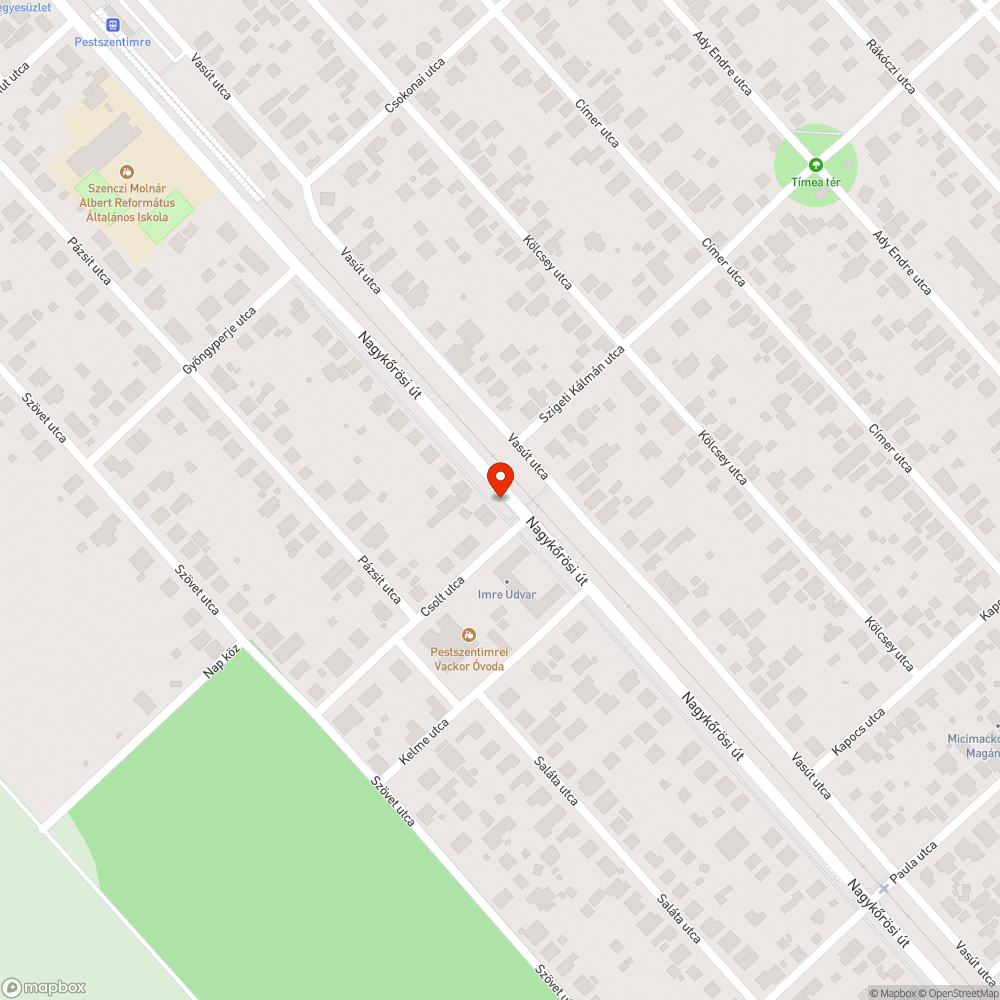 Megálló bejelentés helye