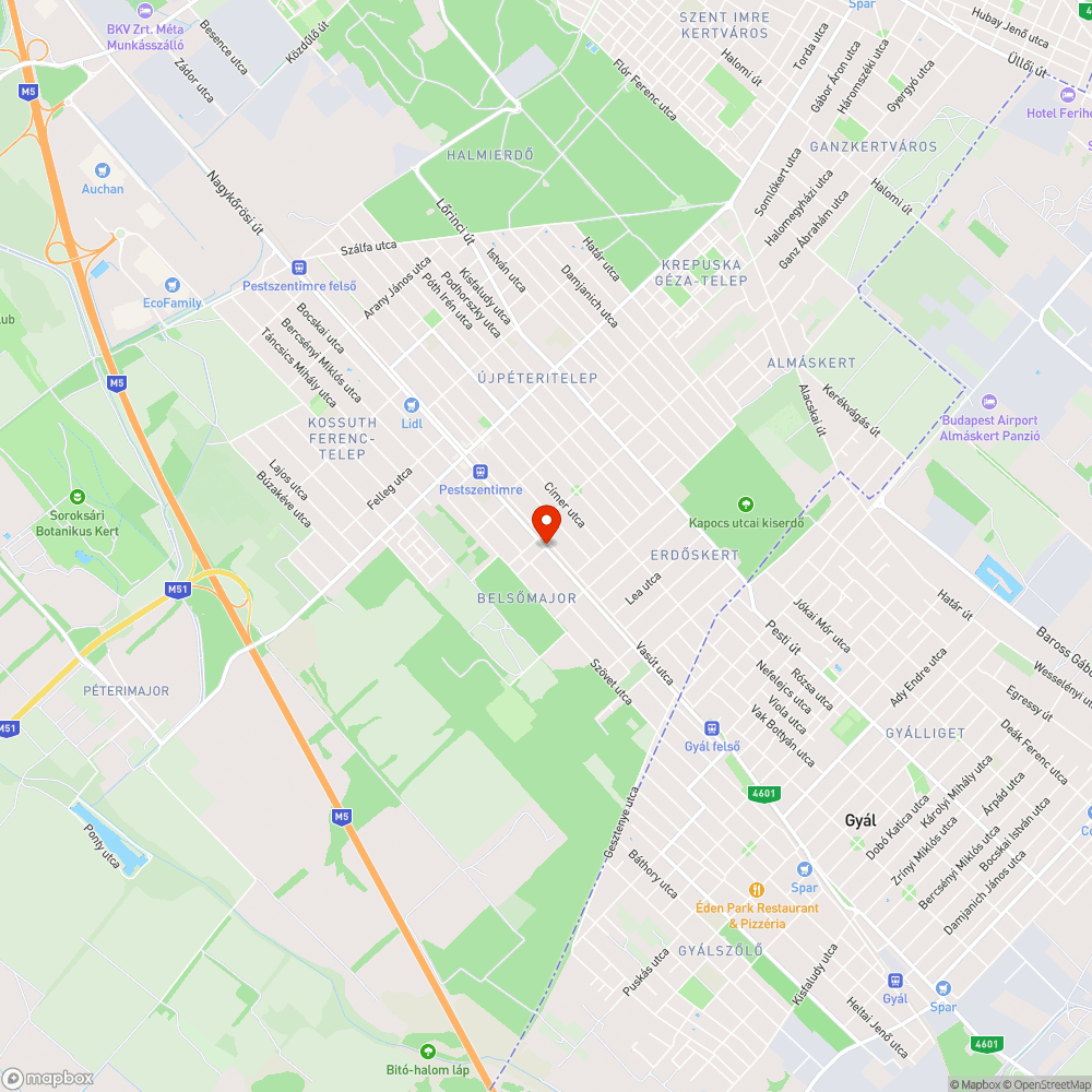 Vasúti átjáró bejelentés helye