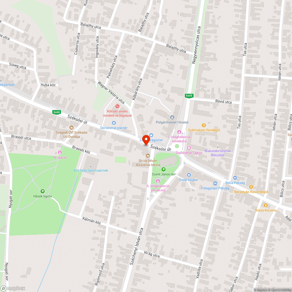 Hibás zebra, illetve járdaszakasz bejelentés helye