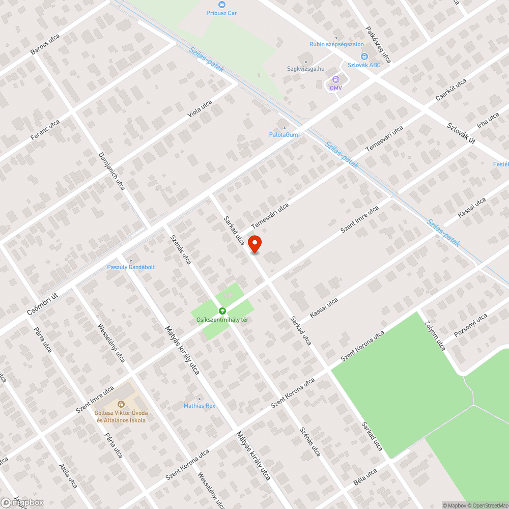 Árok bejelentés helye