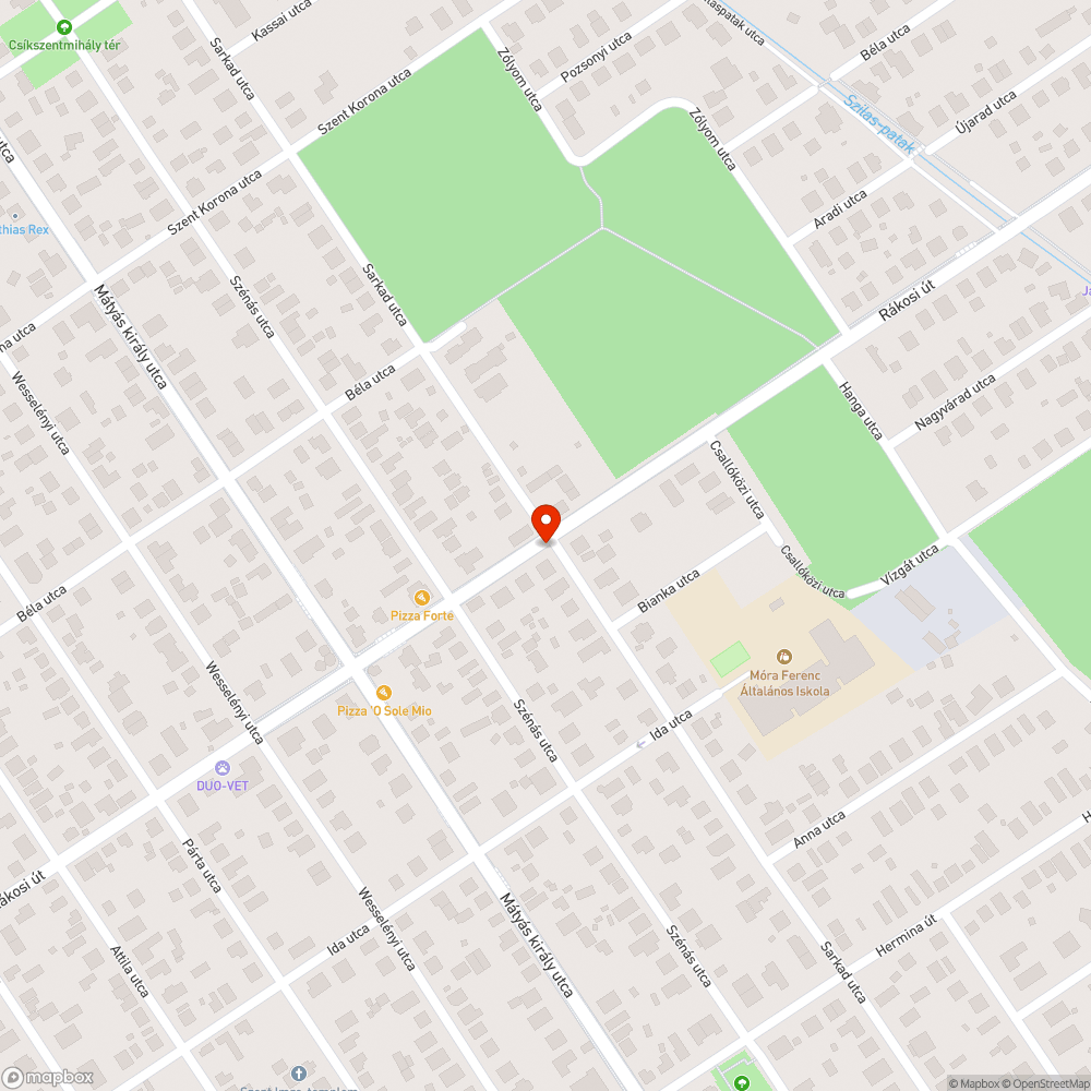 Névtelen utca bejelentés helye