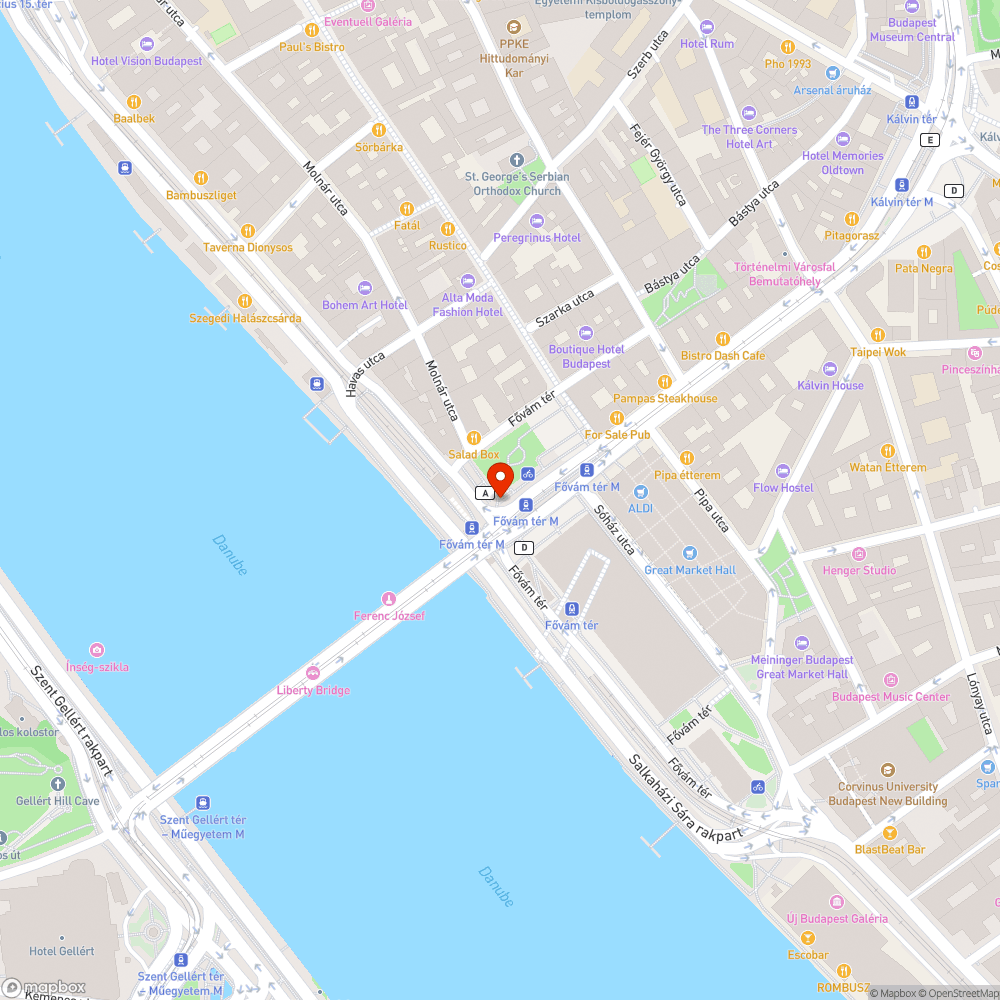 Roncskerékpár a Fővám téren bejelentés helye