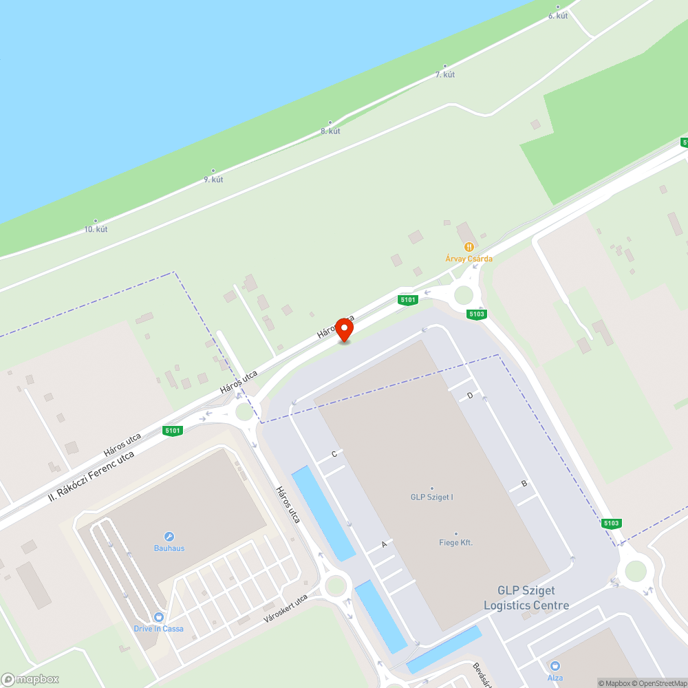 Kátyúk Budapest és Szigetszentmiklós határán. bejelentés helye