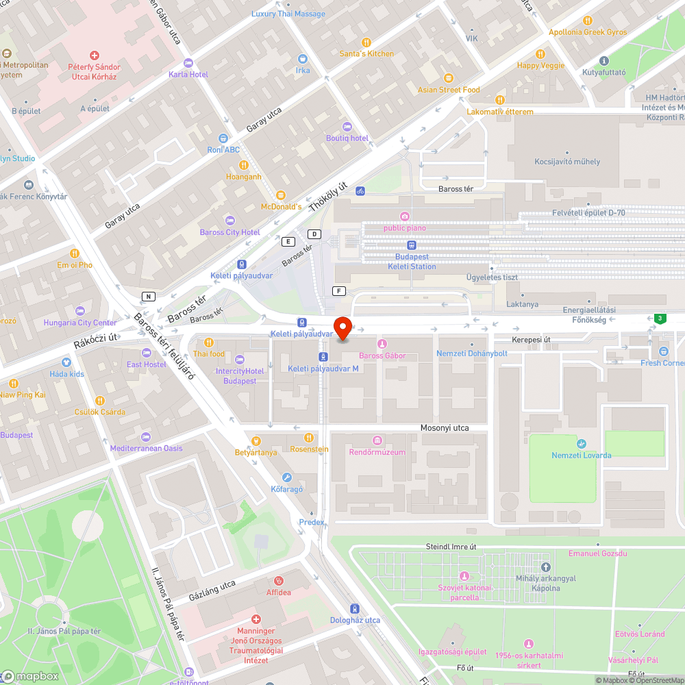 Keleti bejelentés helye