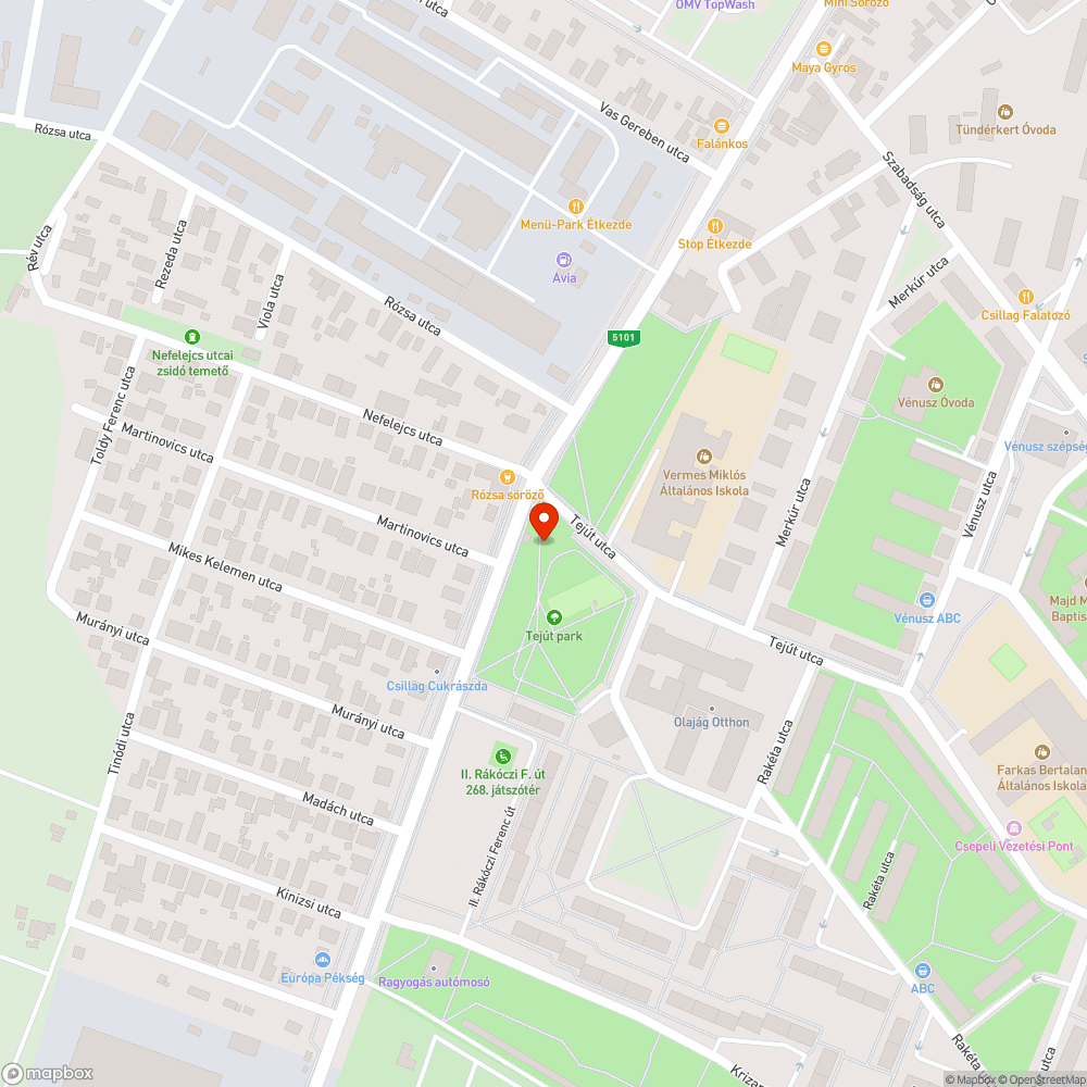 Tesco-s bevásárlókocsi a parkban bejelentés helye