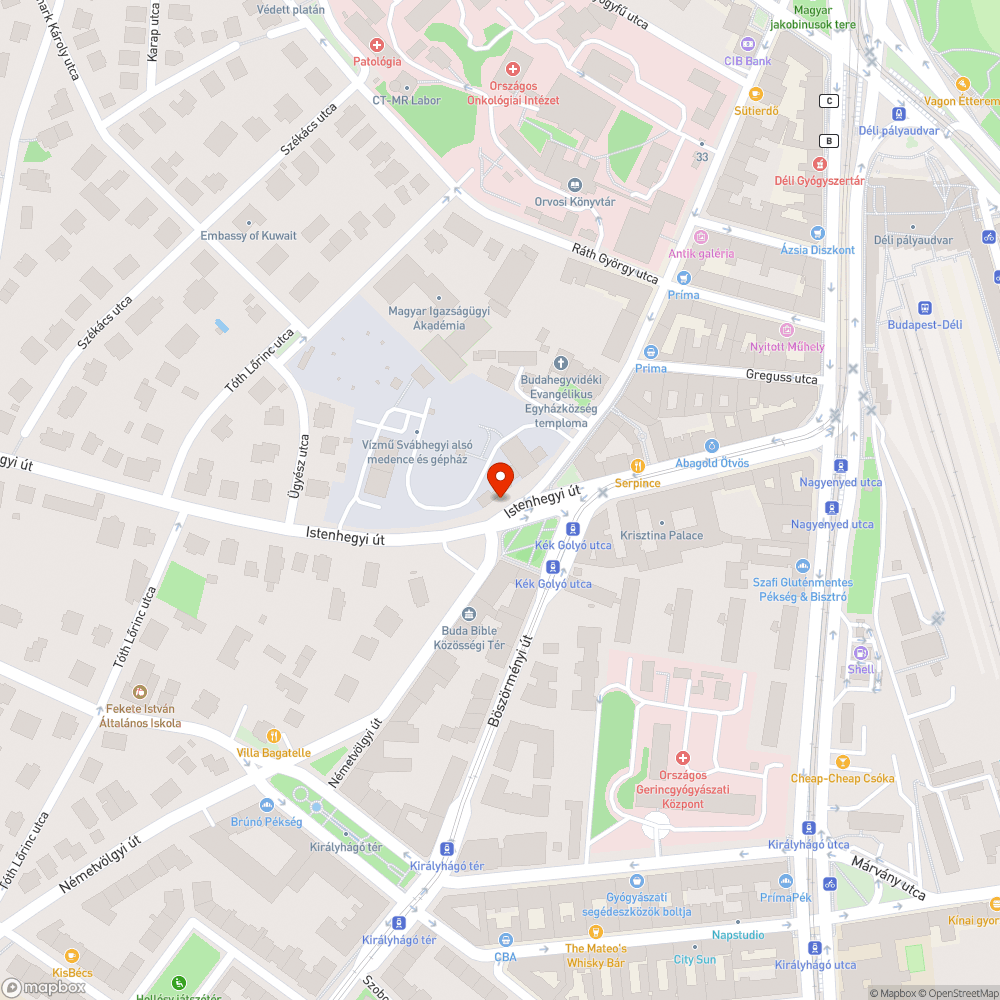 Elhagyott autó bejelentés helye