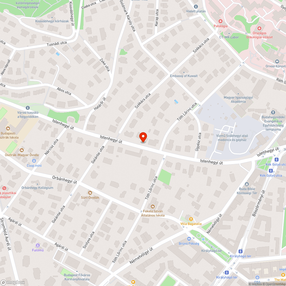 Elhagyott autó bejelentés helye