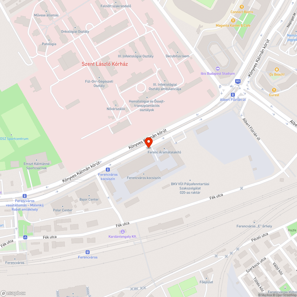 Úthibák bejelentés helye