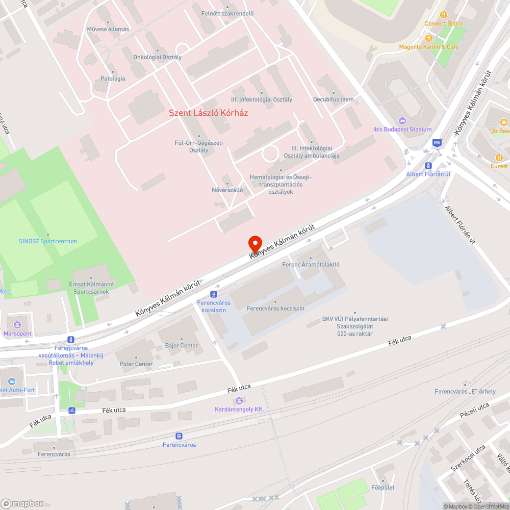 Úthibák bejelentés helye