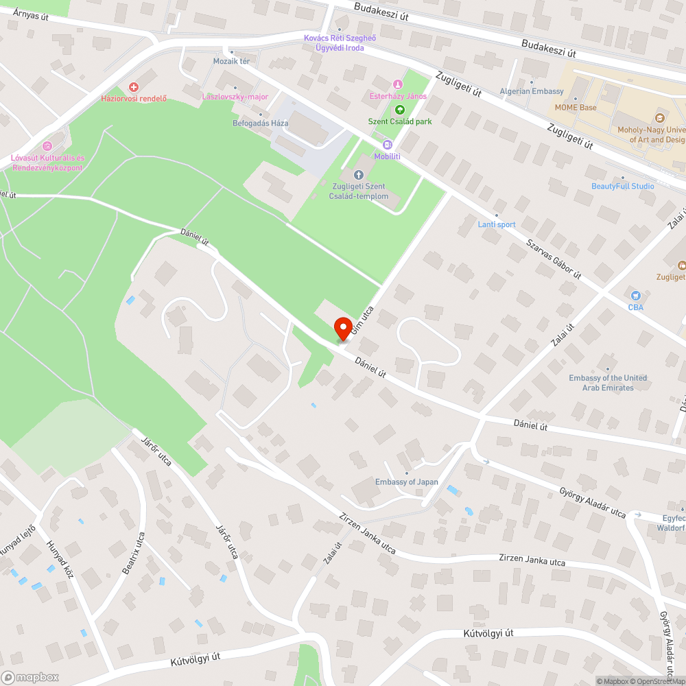 Szétesett út bejelentés helye