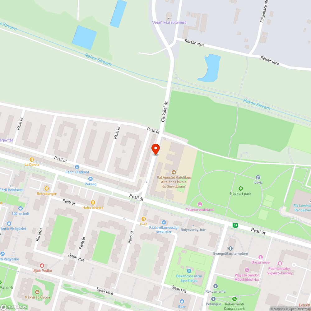 A Cinkotai úton az útburkolati jelek lekoptak bejelentés helye