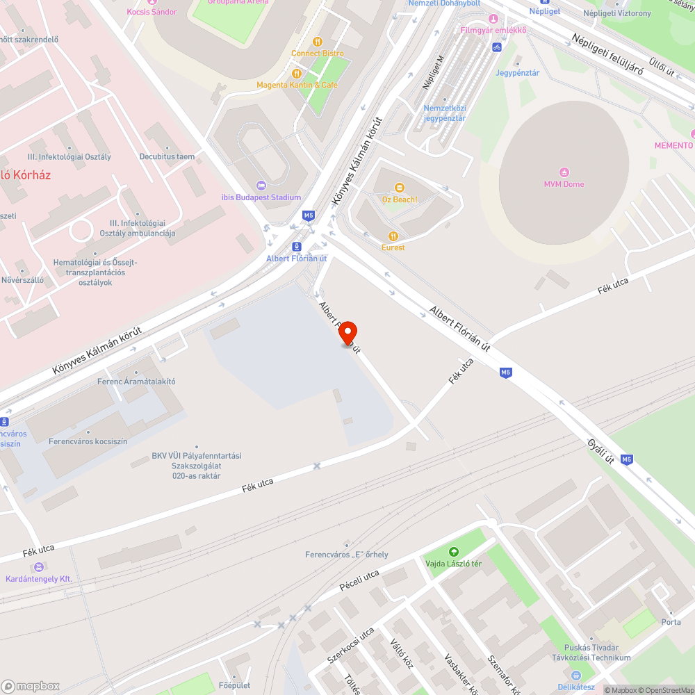 Gyűlik a szemét és a patkányok az Albert Flórián út déli végén bejelentés helye