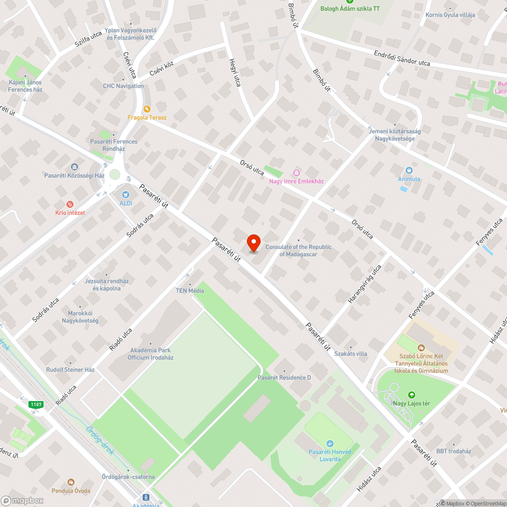 Elhagyott jármű bejelentés helye