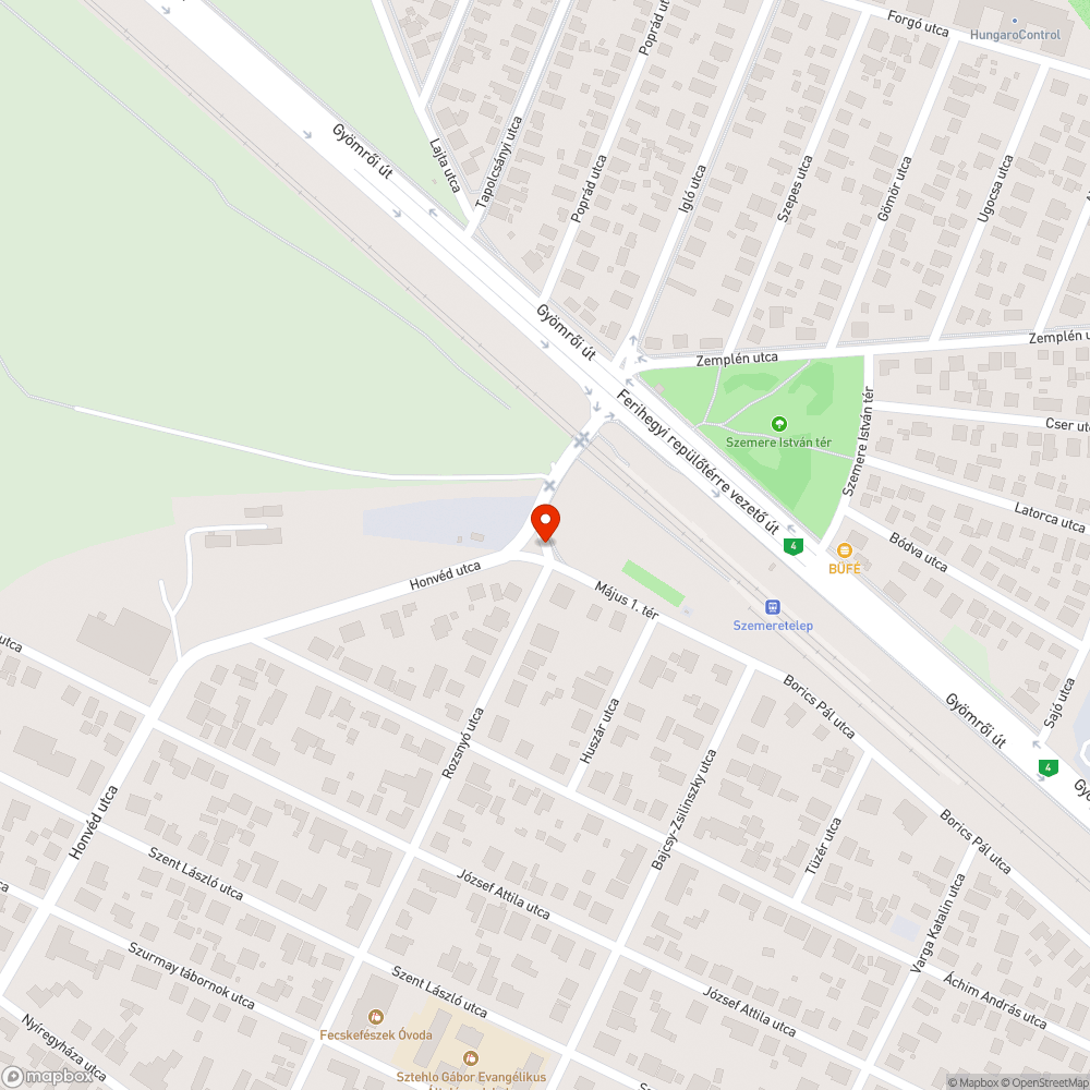 Kátyús útszakasz bejelentés helye