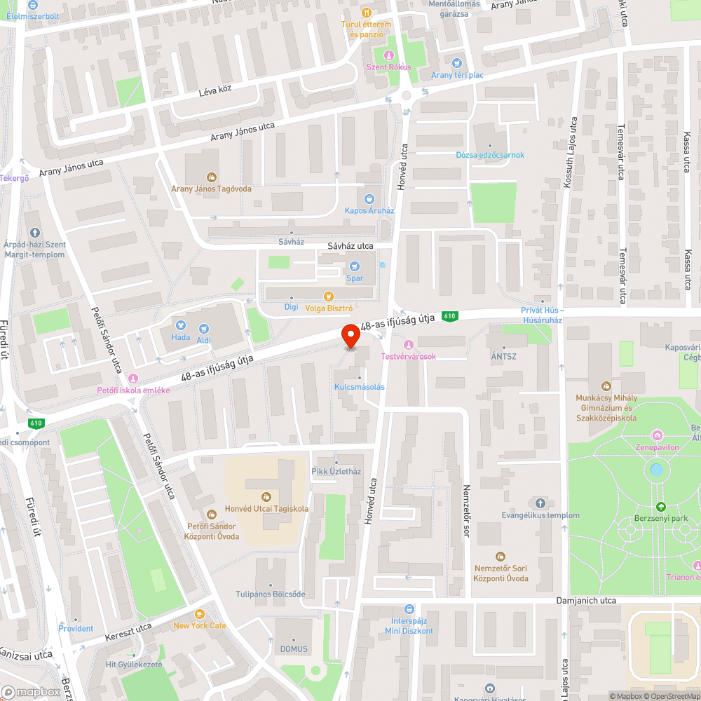 Szemét bejelentés helye