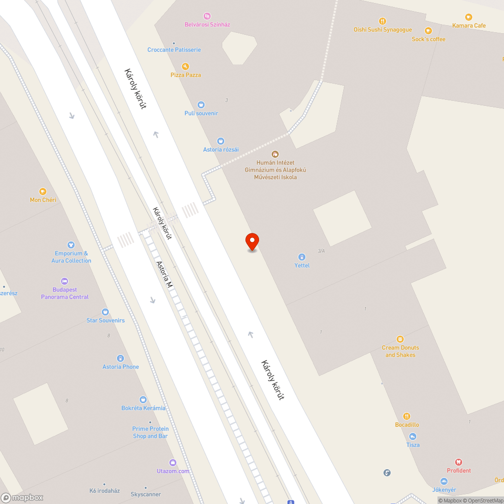 Részben már beszakadt rács a járdán bejelentés helye