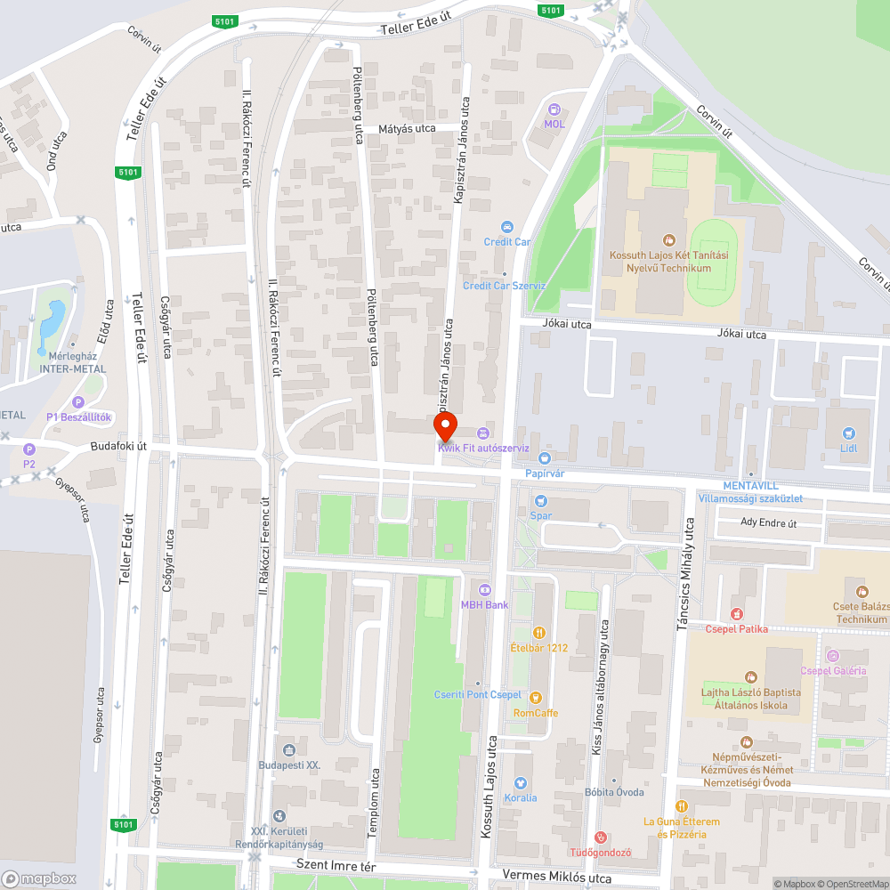 Kidöntött táblaoszlop (Ady Endre út - Kapisztrán János utca) bejelentés helye