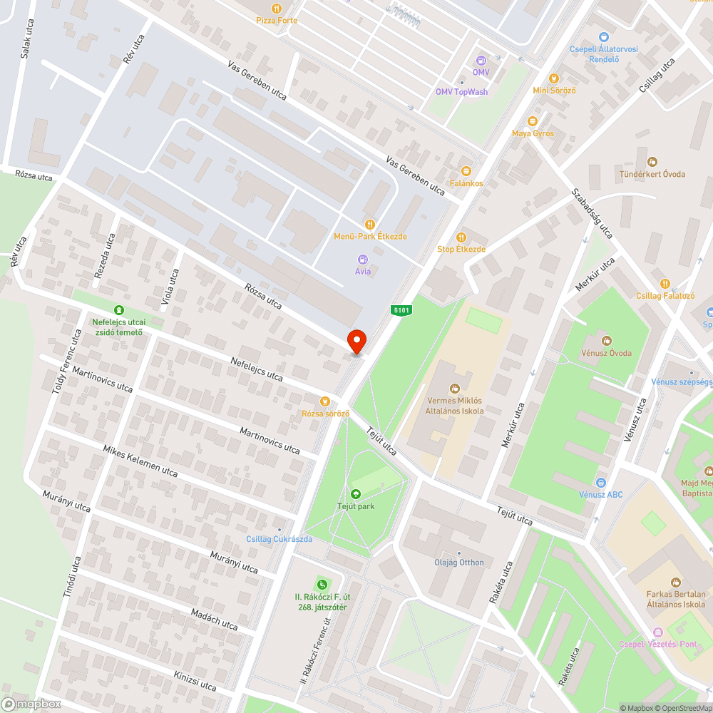 Kerékpáros a kerékpárút átvezetésen nem kap elsőbbséget (Rózsa utca) bejelentés helye