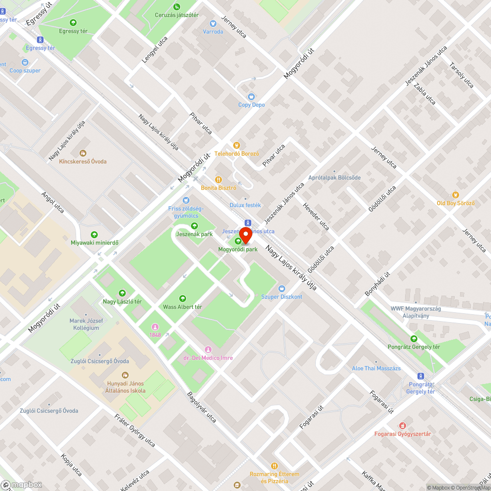 Elhagyott autó bejelentés helye