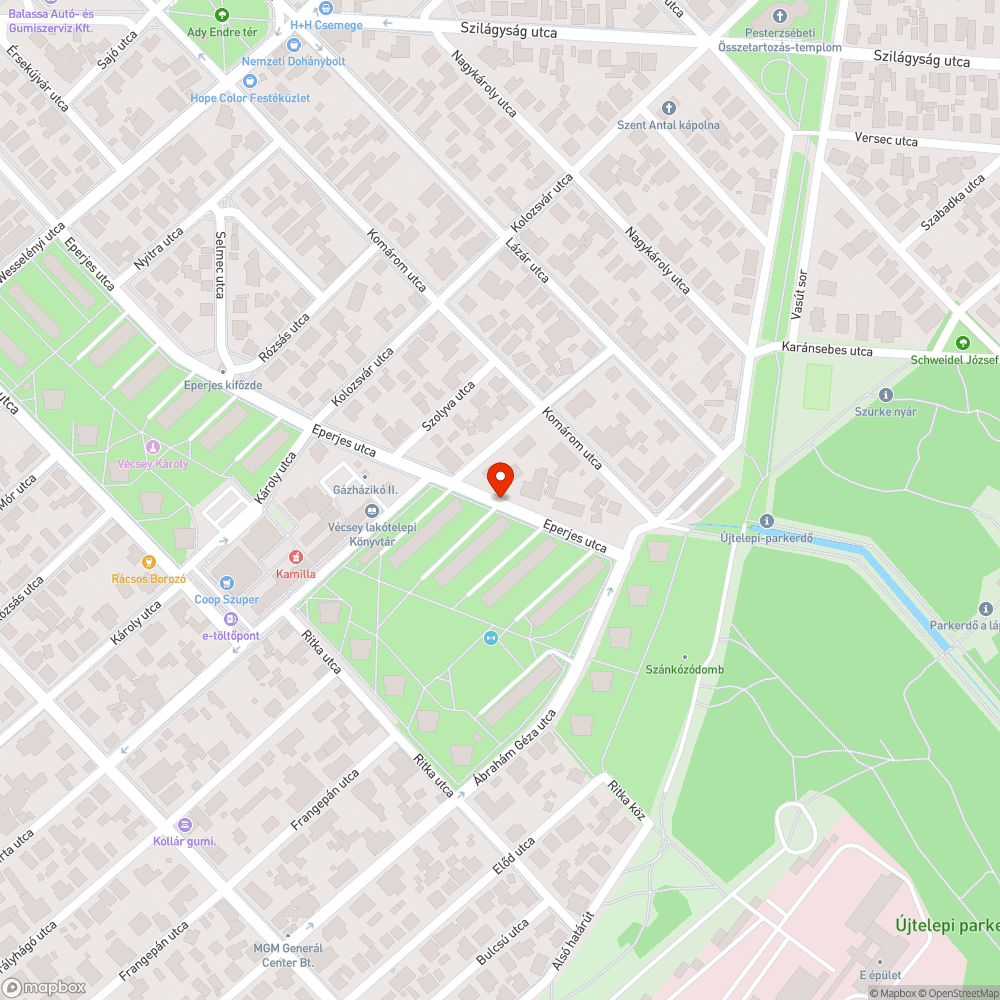 Kopott pad bejelentés helye