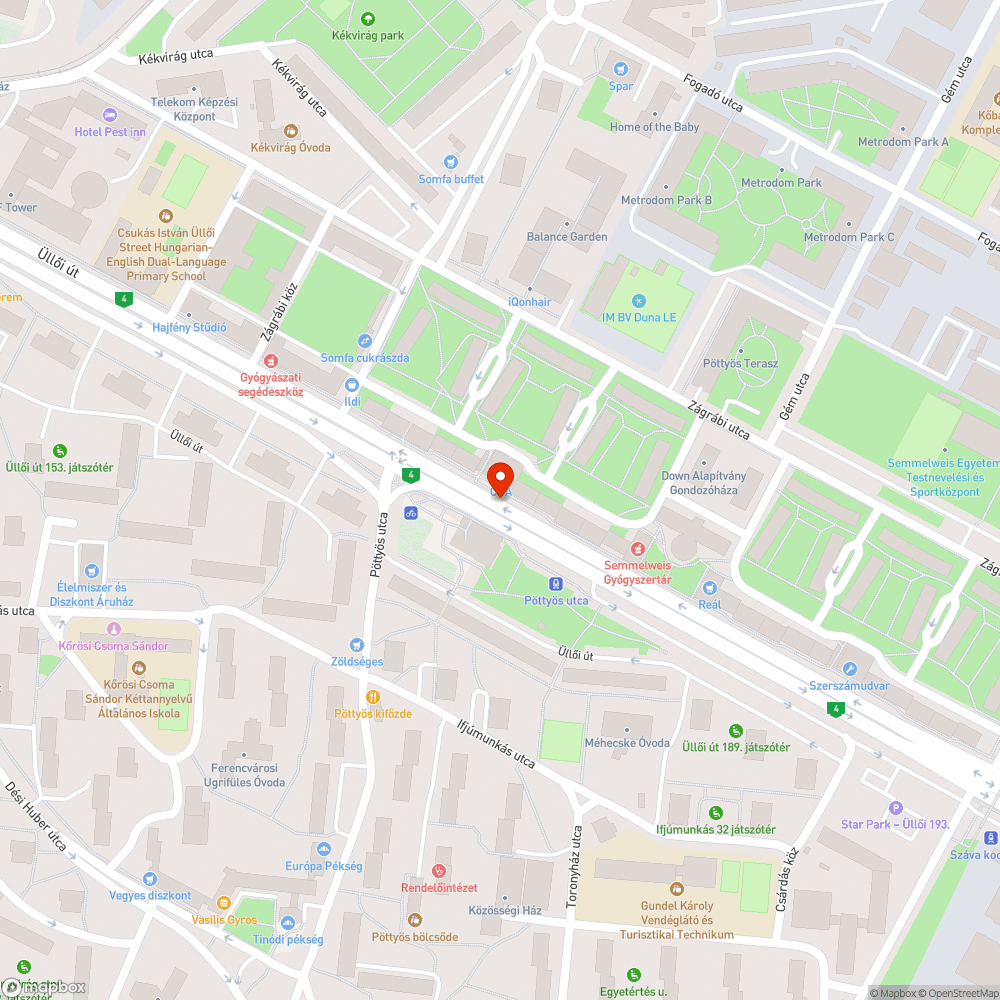 Firkás tábla (Pöttyös utca) bejelentés helye