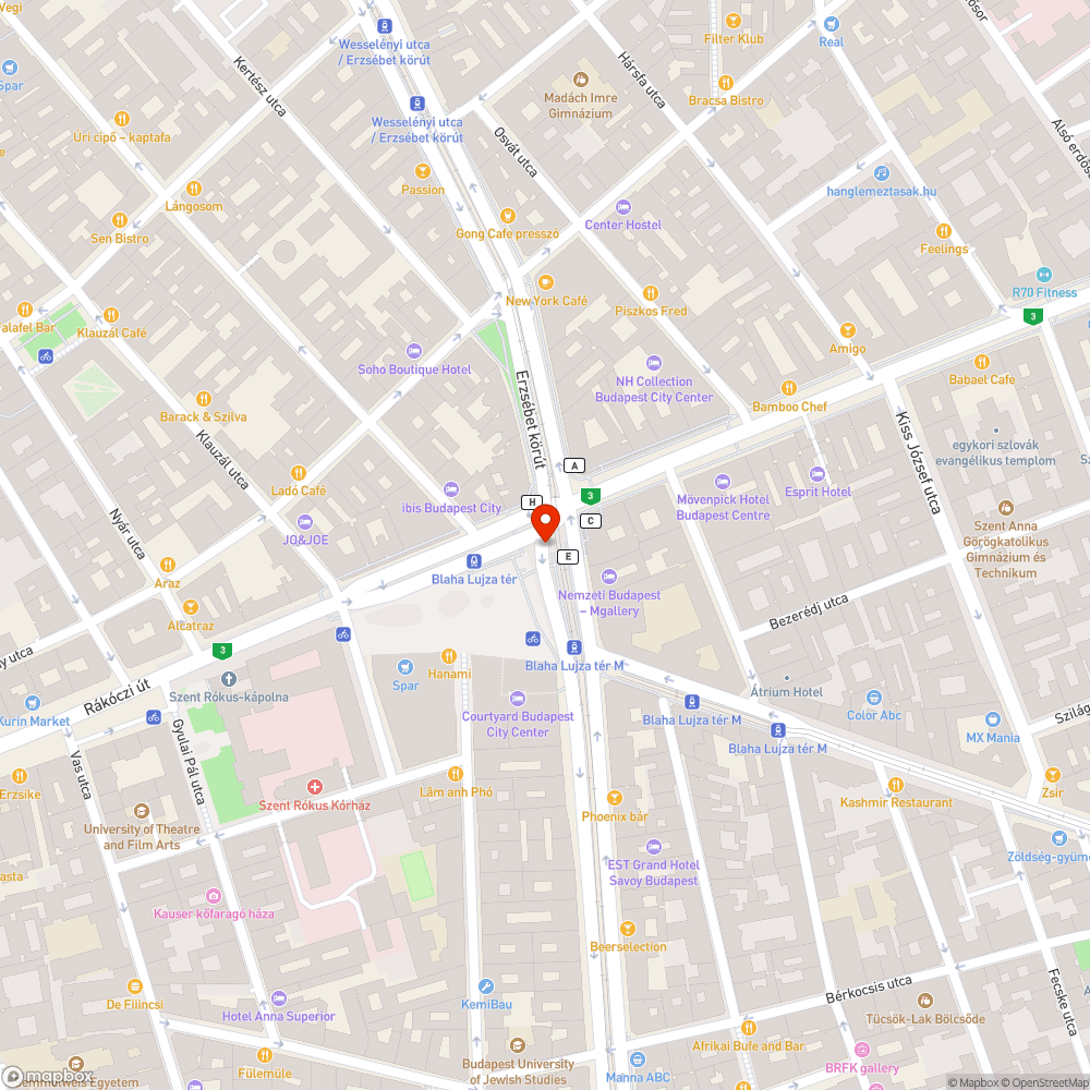 Kátyú (Blaha Lujza tér) bejelentés helye