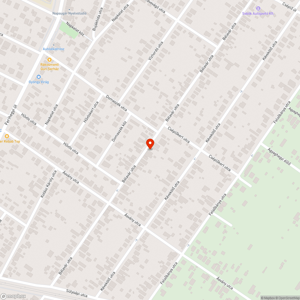 Egy járda nyomai... bejelentés helye