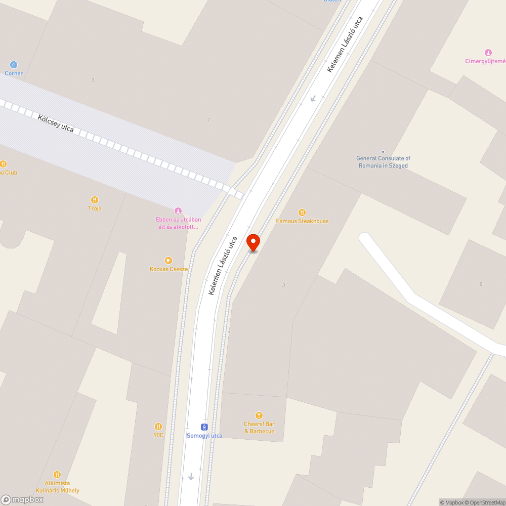 Összeragasztott, megdőlt tábla bejelentés helye