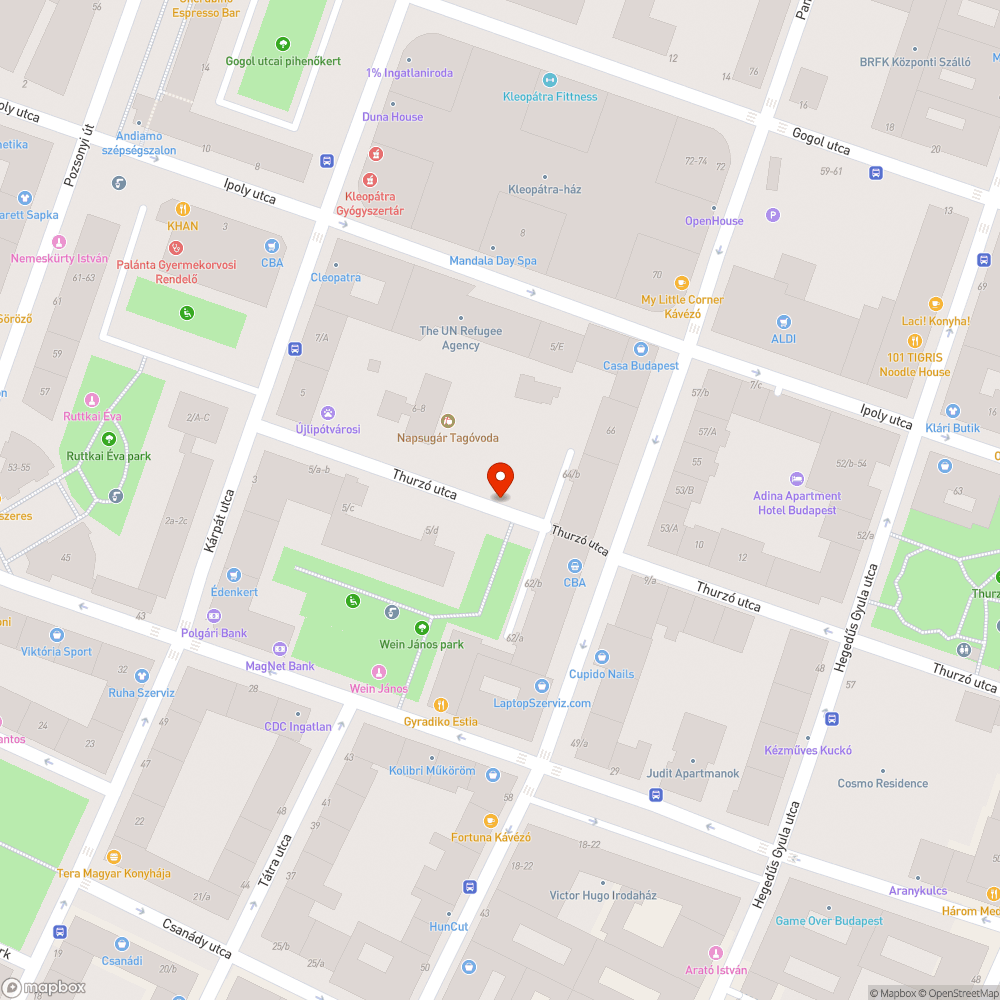 Elhagyott autó a Thurzó utcában bejelentés helye