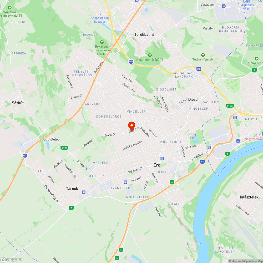 Illegális szemétlerakó Érd Parkvárosban bejelentés helye