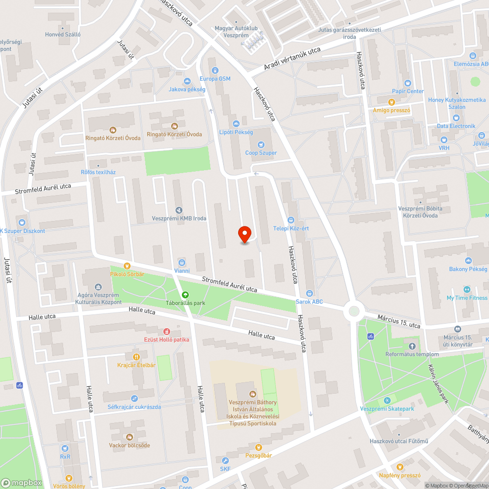 Kátyúk a Stromfeld utca 9 előtt bejelentés helye