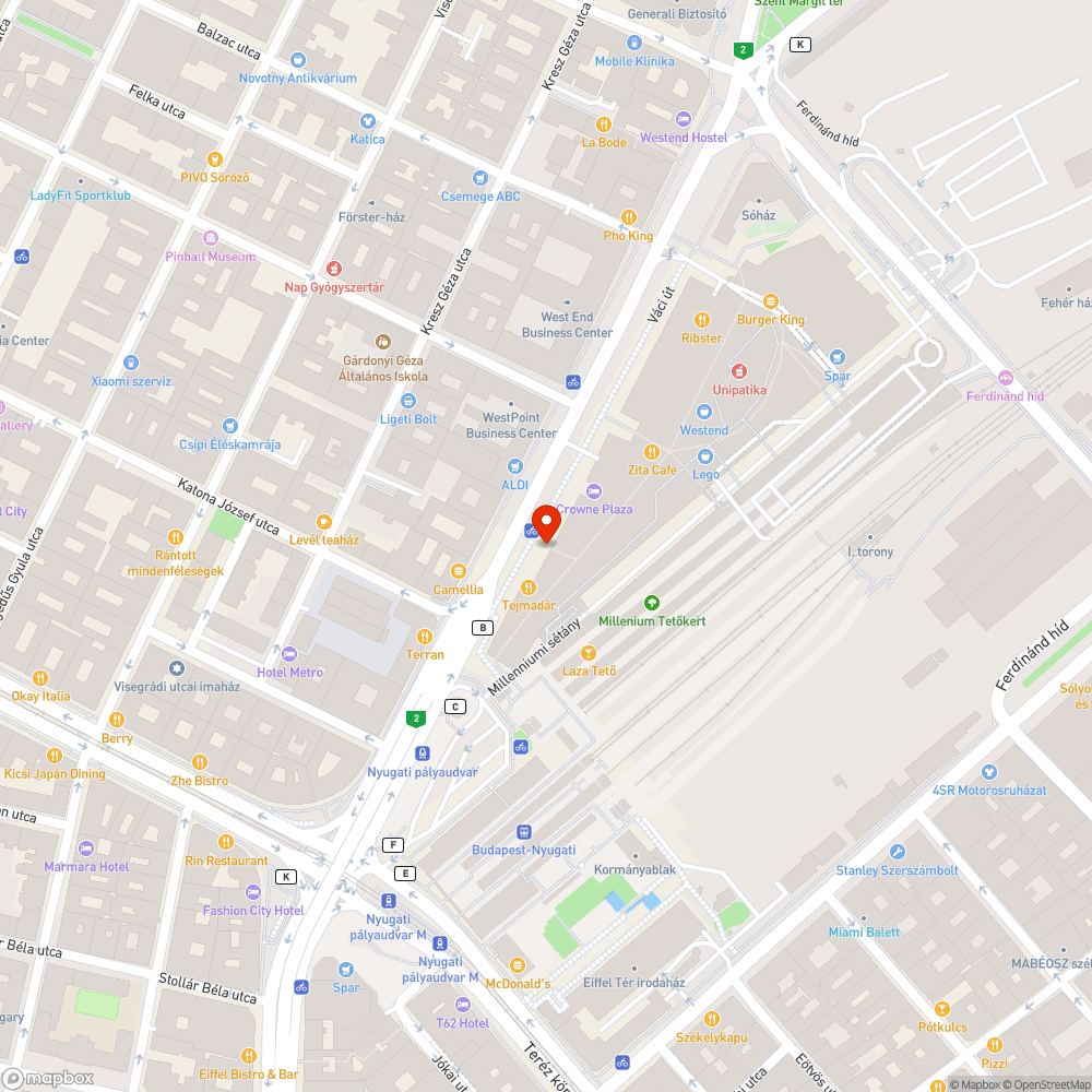 Beszakadt rács bejelentés helye