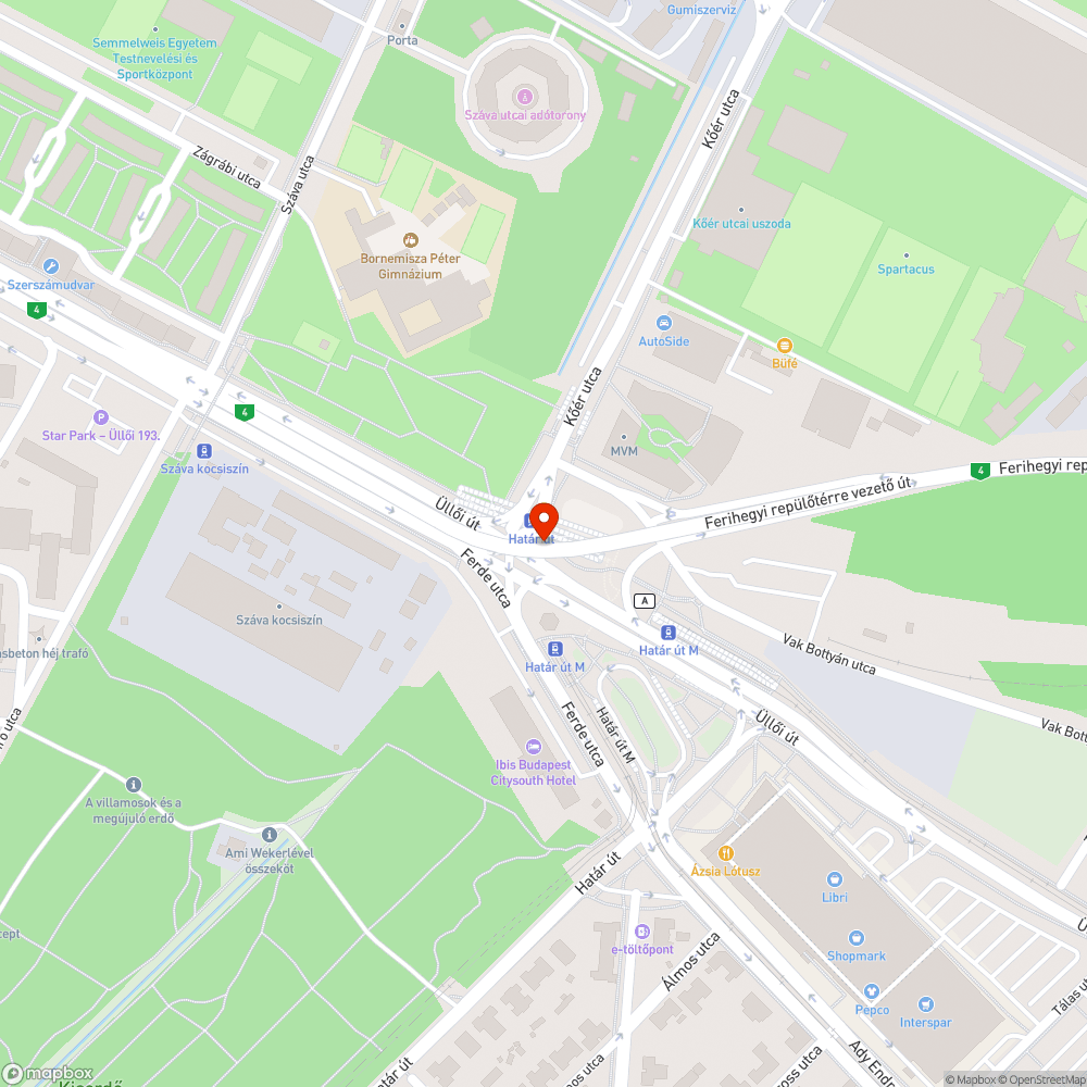 Hiányzó fényterelő bejelentés helye