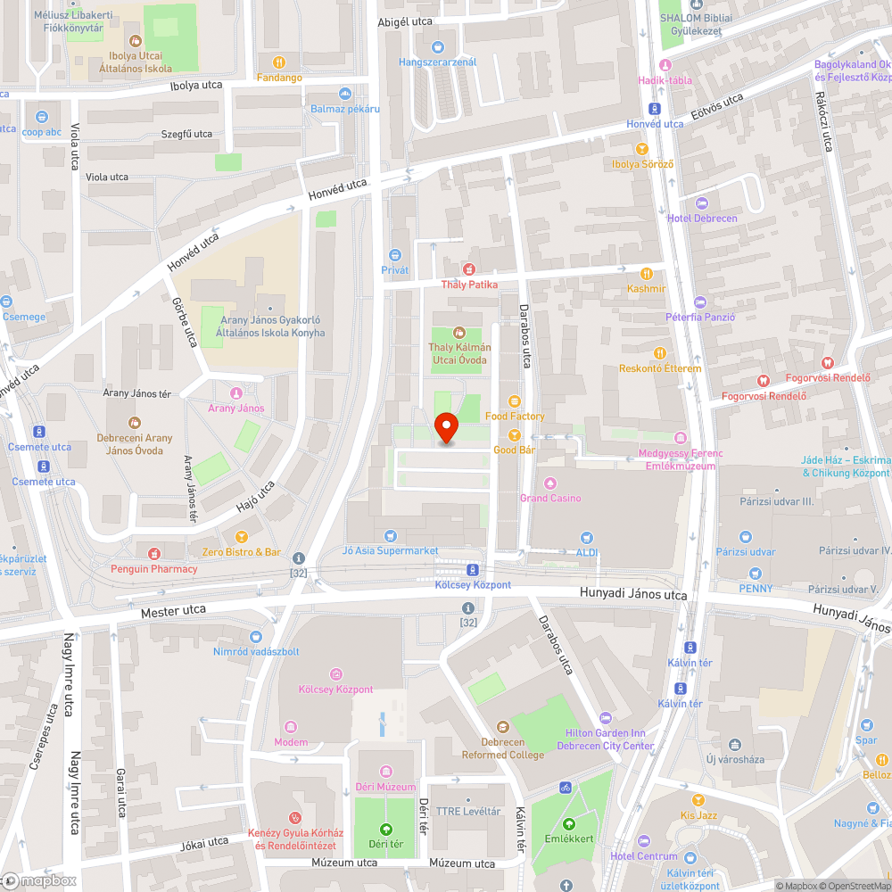 Hiányzó közvilágítási infrastruktúra bejelentés helye