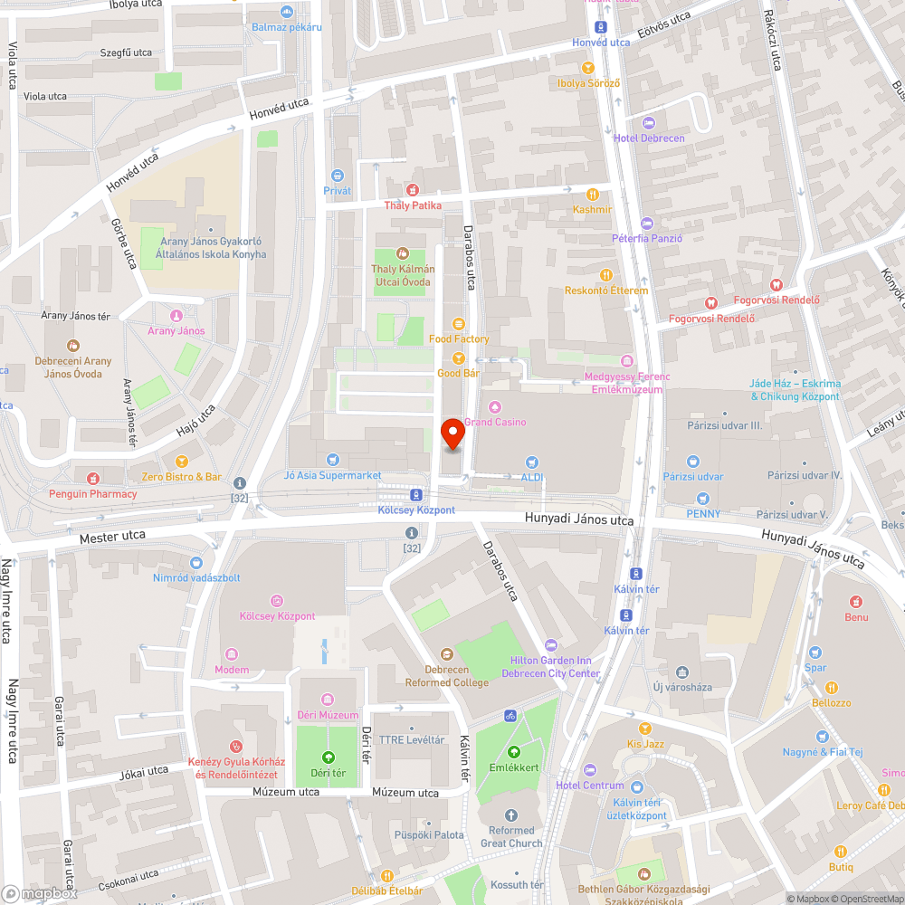 Hiányzó infrastruktúra bejelentés helye