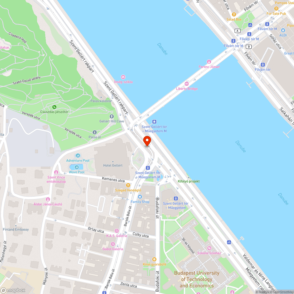 Hiányzó fa - üres fahely  - Budapest, Szent Gellért tér bejelentés helye