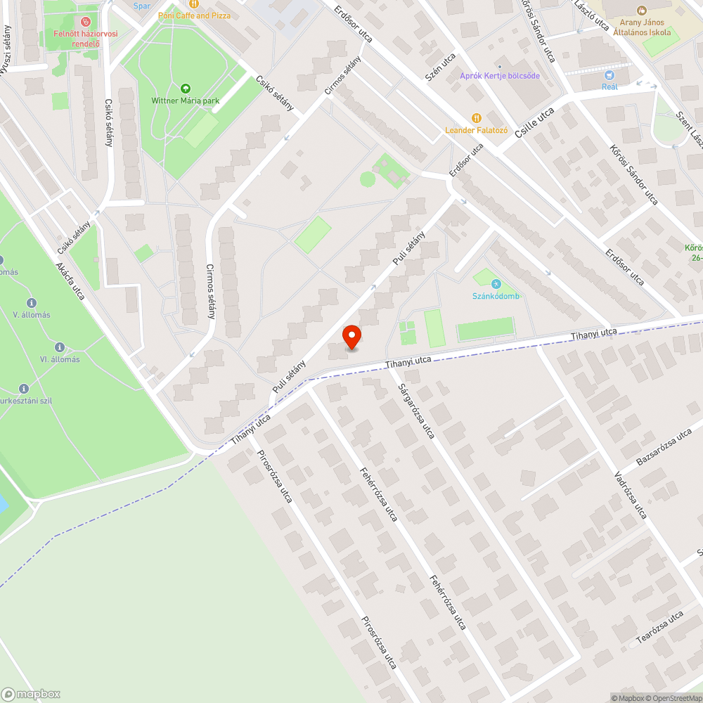 Elszáradt fa bejelentés helye