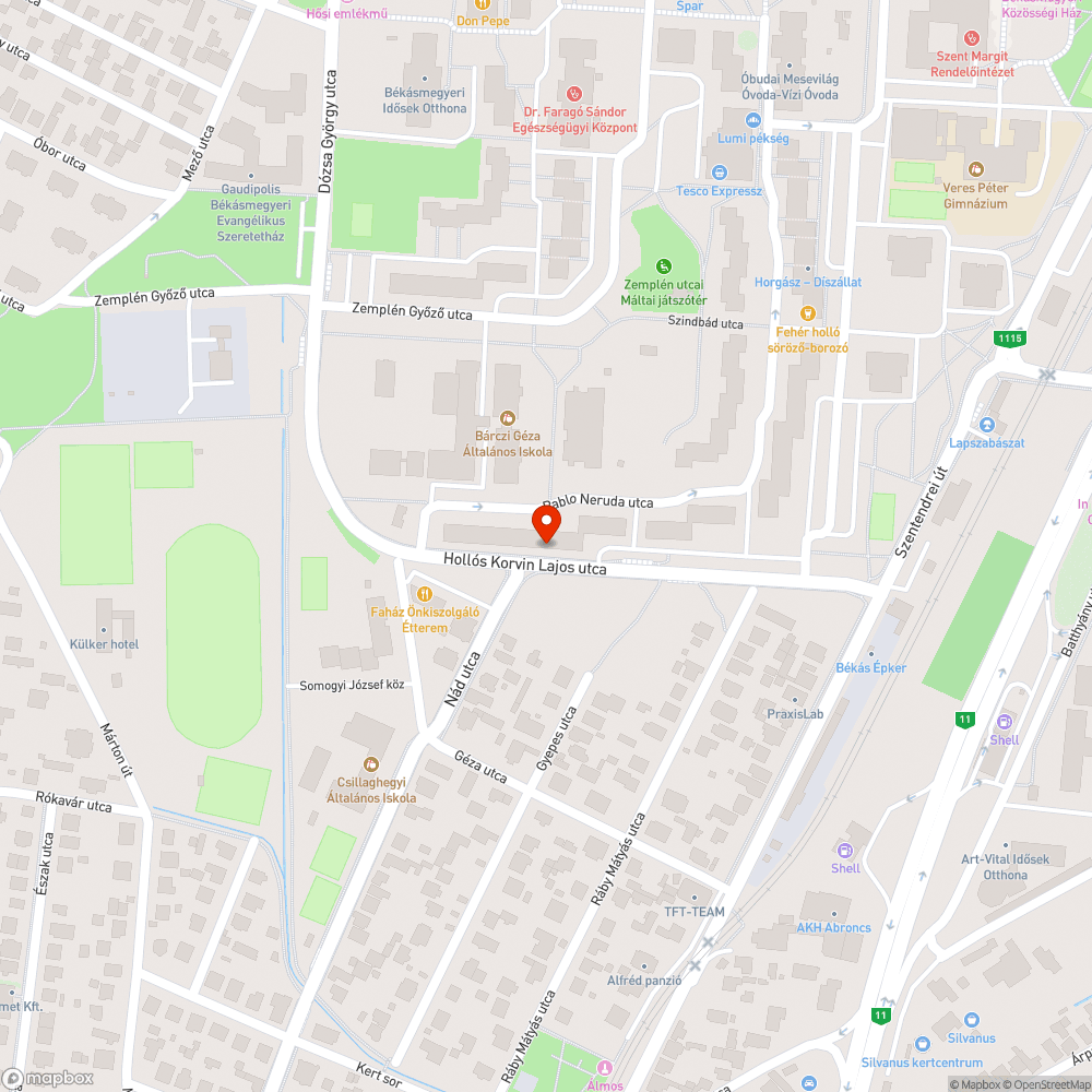 Megkopott zebra bejelentés helye