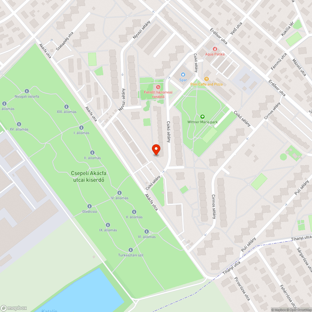 Beszakadt közműakna bejelentés helye