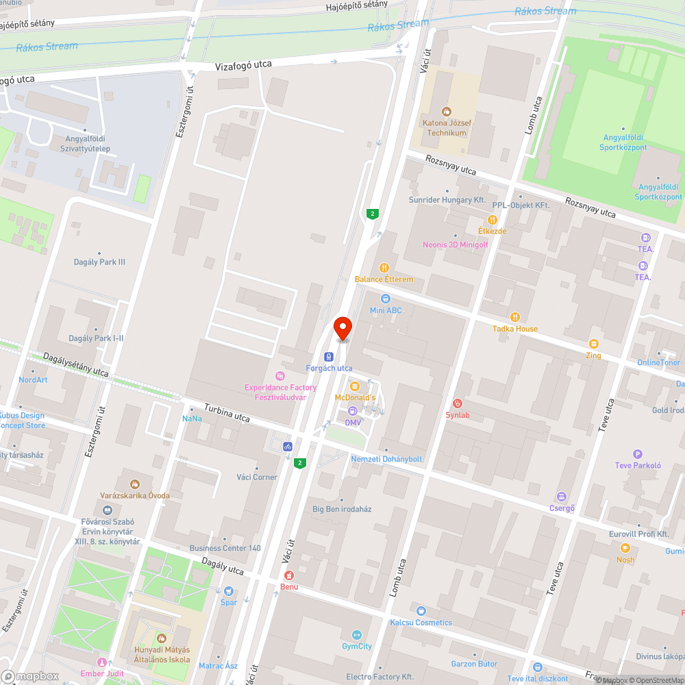 Úthiba bejelentés helye