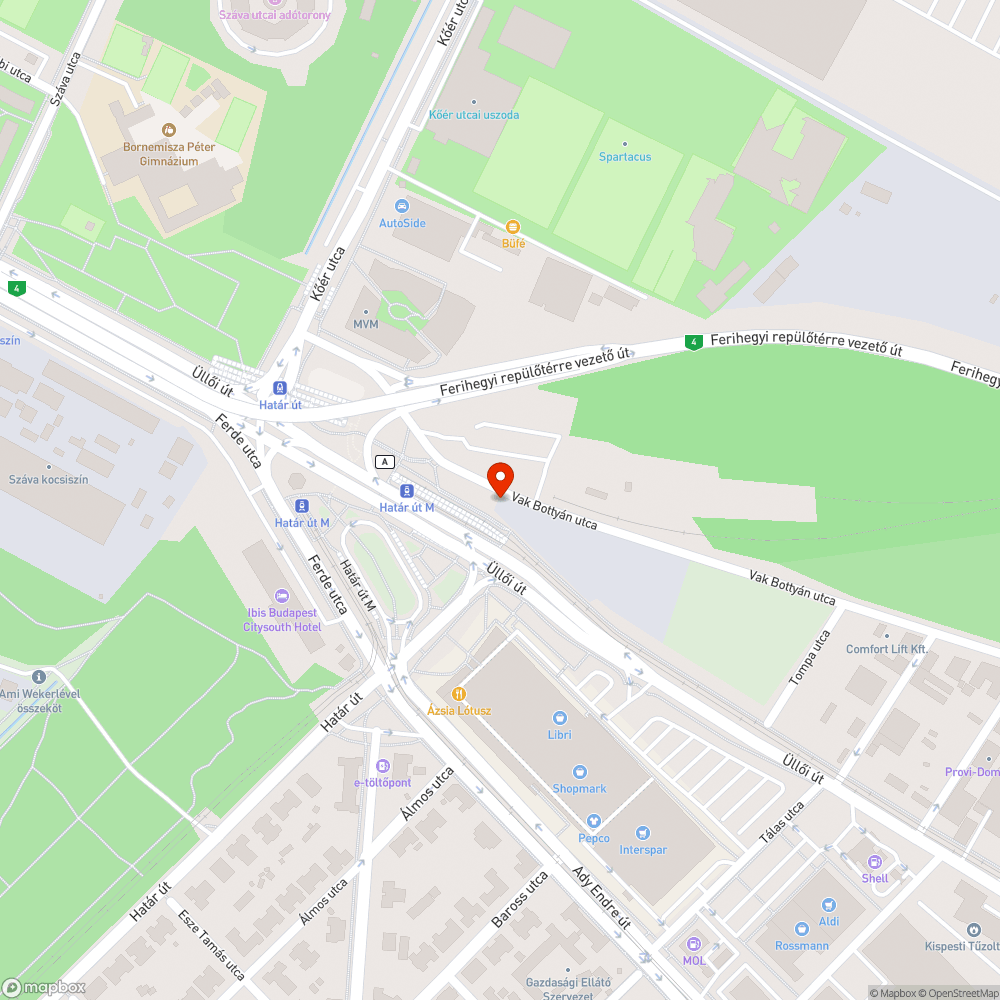 Balesetveszélyes járda bejelentés helye