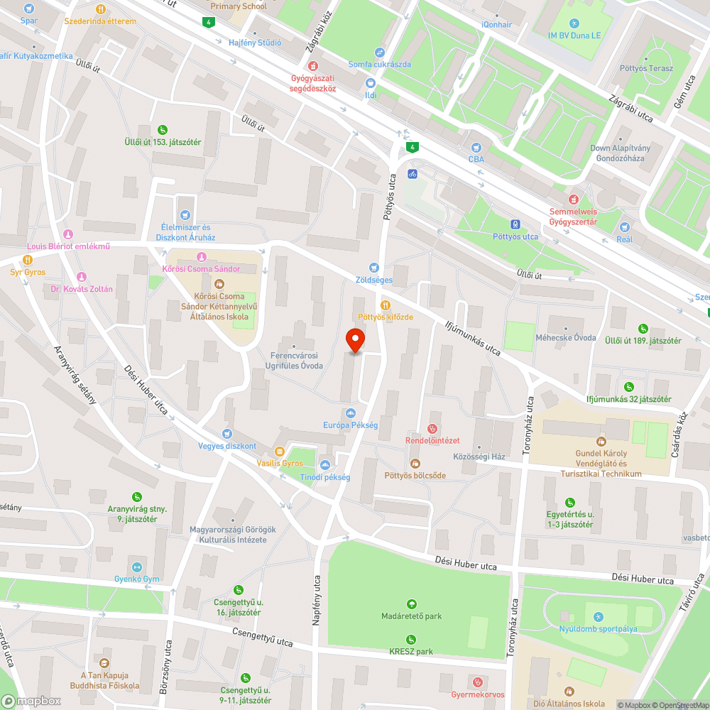 Törött padok (3 db) bejelentés helye