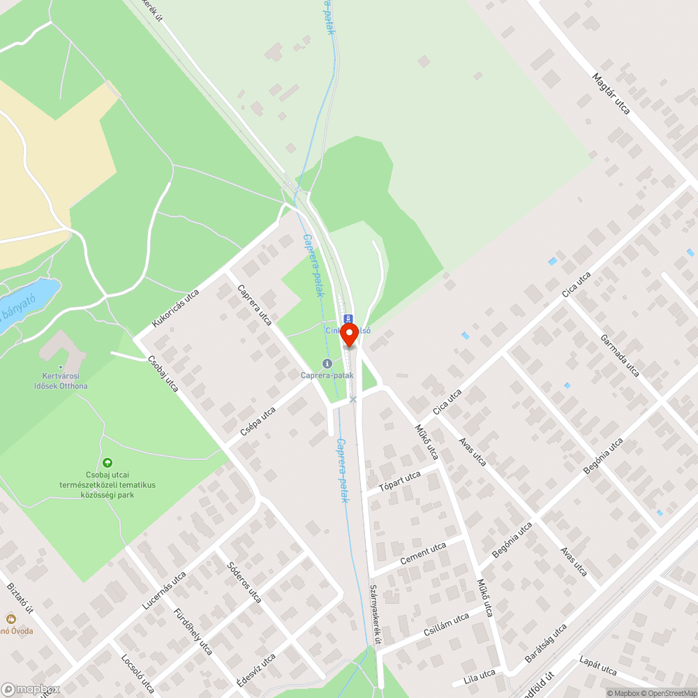 Kitépett kuka bejelentés helye