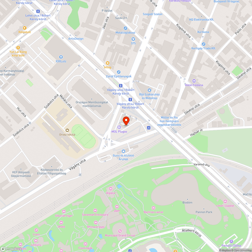 Szemét a Vágány utcában bejelentés helye