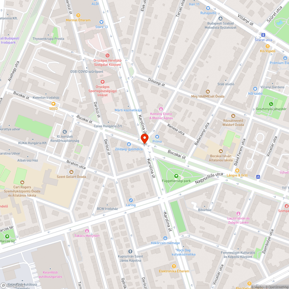 Süllyedt aknafedlap bejelentés helye